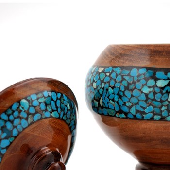 قندان-چوبی-فیروزه-کوب