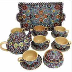 سرویس-چایی-خوری-شامل-قوری-قندان-سینی-و-فنجان-نعلبکی