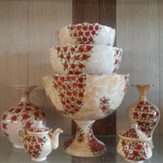 طرح-گل-پنج-برگ-قرمز-مدل-ترمه