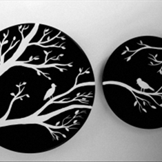 ست-دیوار-کوب-طرح-پرنده-زمینه-مشکی