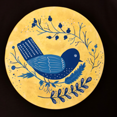 دیوار-کوب-طرح-پرنده-آبی