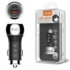 شارژر-فندکی-فست-شارژ-LDNIO-C1-36W-PD-QC3-2Port-کابل-Type-C