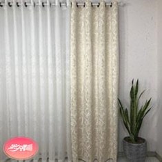 تک-پنل-پانچ-پرده-مخمل-پتینه-طرح-درختیرنگ-کرم