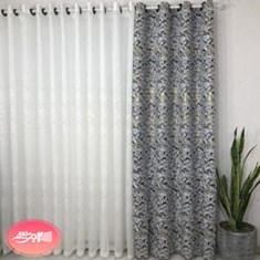 پرده-مخمل-طرح-پتینه-سنگیرنگ-سرمه-ای