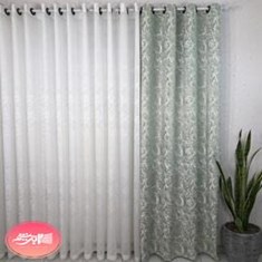 تک-پنل-پانچ-پرده-مخمل-پتینه-طرح-درختیرنگ-سبزابی