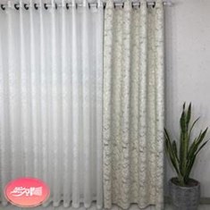 تک-پنل-پانچ-پرده-مخمل-پتینه-طرح-سنگی-رنگ-شیری