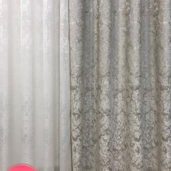 پرده-مخمل-طرح-پتینه-سنگیرنگ-طوسی