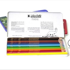 مدادرنگی-12-رنگ-دایناسور-جعبه-فلزی