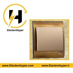 کلید-یک-پل-قــاب-دور-متـــال-با-میانی-رنگیایـــران-زیتونی-با-میانی-بـژ