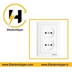 پریز-برق-دوقلو-ایــــران-سفید-وکرم-زیرین-و-رویه