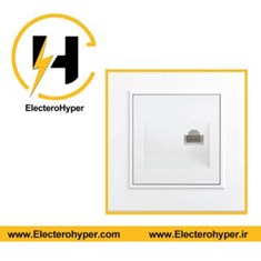 سوکت-CAT6قــاب-دور-متـــال-با-میانی-رنگی-ایران-کروم-تیرهبا-میانی-نقره-ای