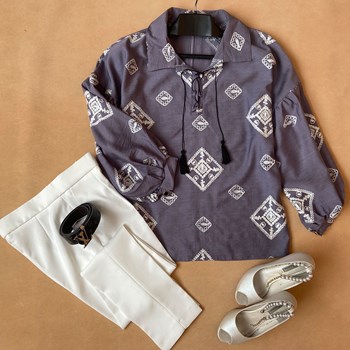 بلوز-آستین-بلند-خامه-دوزی-فری-سایز