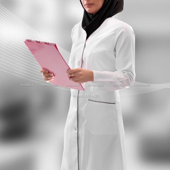مانتو-پزشکی-زنانه-مدل-صبا-با-پارچه-کجراه-کد-32600