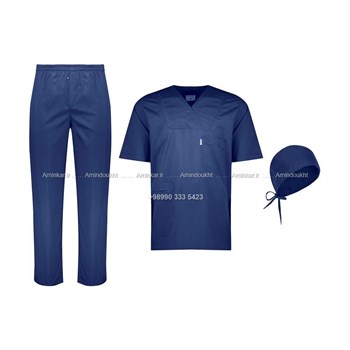 اسکراب-پزشکی-مردانه-سرمه-ای-با-پارچه-ترگالکد-38021-ترکیبی-از-راحتی،-کیفیت-و-دوام