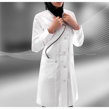 مانتو-پزشکی-زنانه-مدل-صدف-با-پارچه-کجراه-کد-32400