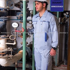 ست-کاپشن-و-شلوار-کار-مدل-سناتور،-رنگ-آبی-روشن-با-خط-آبی-سرمه-ای