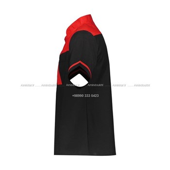 روپوش-آشپزی-کوتاه-آستین-مدل-نیم-تنه-قرمز-و-مشکی-کد-43600