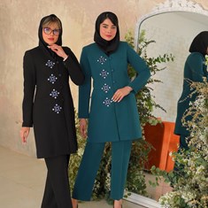 مانتو-شلوار-اداری-گلدوزی-شده