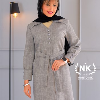 مانتو-دکمه-فندقی-شانتون-اسلپ