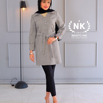 مانتو-دکمه-فندقی-شانتون-اسلپ