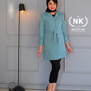 مانتو-دکمه-فندقی-شانتون-اسلپ