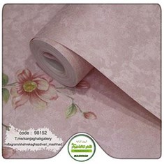کاغذدیواری-طرح-اتاق-خوابی-گل-صورتی-کد-98152