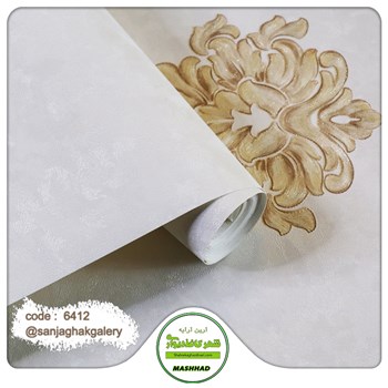 کاغذدیواری-طرح-داماسک-تک-گل-کد-6412