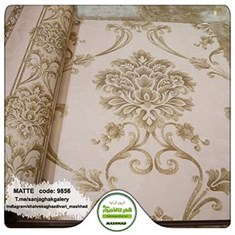 کاغذدیواری-طرح-داماسک-طلایی-آلبوم-مات-کد-9856