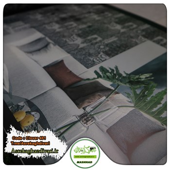 کاغذ-دیواری-البوم-کلاور-Clover-کد-401-طرح-هندسی-و-هنری-رنگ-طوسی