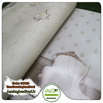 کاغذ-دیواری-ارزان-قیمت-طرح-داماسک-رنگ-کرم-کد-190823انبار-مشهد