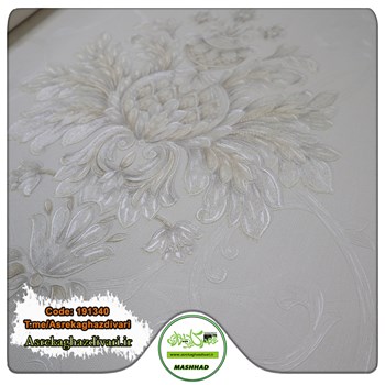 کاغذ-دیواری-ارزان-قیمت-طرح-داماسک-رنگ-کرم-کد-191340-انبار-مشهد