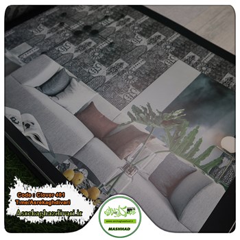 کاغذ-دیواری-البوم-کلاور-Clover-کد-401-طرح-هندسی-و-هنری-رنگ-طوسی