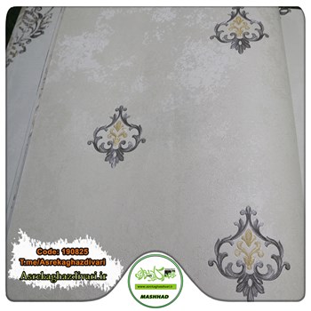 کاغذ-دیواری-ارزان-قیمت-طرح-داماسک-رنگ-کرم-کد-190825-انبار-مشهد