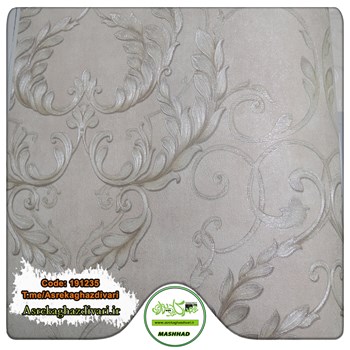 کاغذ-دیواری-ارزان-قیمت-طرح-داماسک-رنگ-کرم-کد-191235-انبار-مشهد