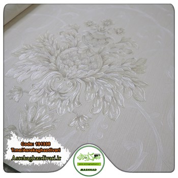 کاغذ-دیواری-ارزان-قیمت-طرح-داماسک-رنگ-کرم-کد-191238-انبار-مشهد