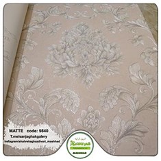 کاغذدیواری-داماسک-نقره-ای-آلبوم-مات-کد-9840