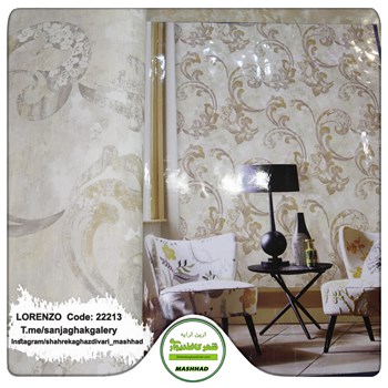 کاغذدیواری-طرح-گل-پیچکی-طلایی-آلبوم-لورنزو-کد-22213