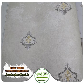 کاغذ-دیواری-ارزان-قیمت-طرح-داماسک-رنگ-کرم-کد-190823انبار-مشهد