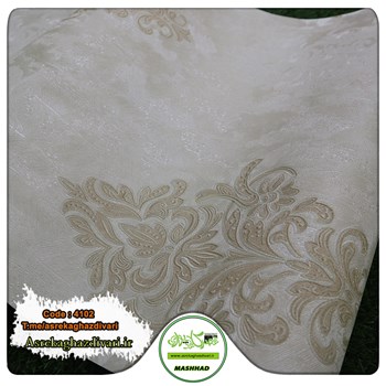 کاغذ-دیواری-مشهد-طرح-داماسک-ارزان-قیمت-و-حراجی-کد-4102-کرم-رنگ