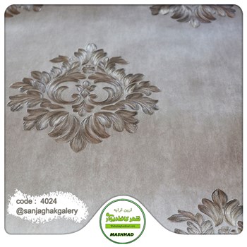 کاغذدیواری-طرح-داماسک-تک-گل-طرح-برجسته-کد-4024