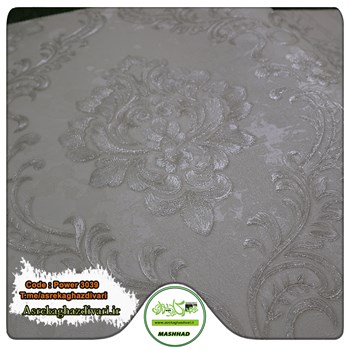 کاغذ-دیواری-آلبوم-پاور-Power-کد-3039-طرح-داماسک-سفید-طوسی-قیمت-زیر-200-هزار-تومان