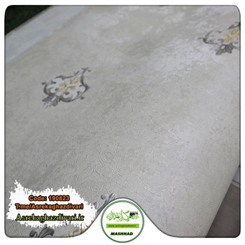 کاغذ-دیواری-ارزان-قیمت-طرح-داماسک-رنگ-کرم-کد-190823انبار-مشهد