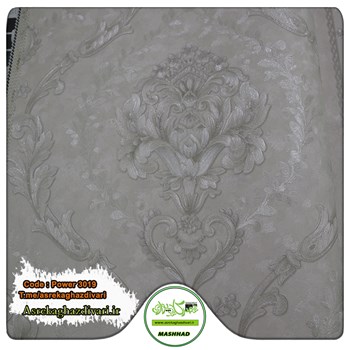 کاغذ-دیواری-آلبوم-پاور-Power-کد-3019-طرح-داماسک-رنگ-سفید-طوسی-قیمت-زیر-200