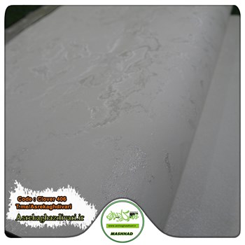 کاغذ-دیواری-البوم-کلاور-Clover-کد-406-طرح-سنگ-و-رنگ-سفید-صدفی