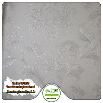 کاغذ-دیواری-ارزان-قیمت-طرح-داماسک-رنگ-کرم-کد-191235-انبار-مشهد