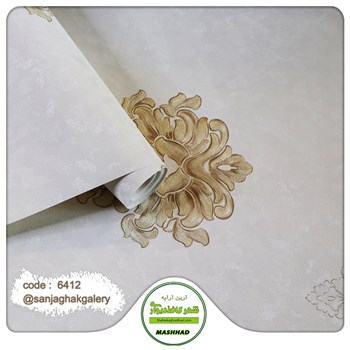 کاغذدیواری-طرح-داماسک-تک-گل-کد-6412