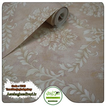 کاغذ-دیواری-حراجی-ارزان-قیمت-طرح-داماسک-کرم-کد-7745