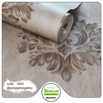 کاغذدیواری-طرح-داماسک-تک-گل-طرح-برجسته-کد-4024