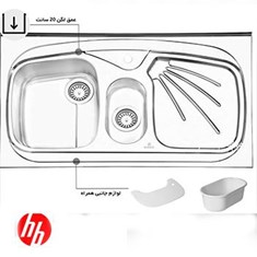 سینک-پرنیان-استیل-PS-1106-روکار