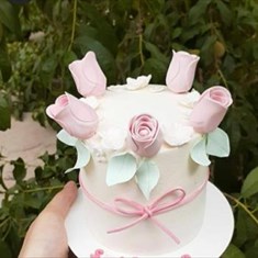 کیک-گل-رز-صورتی